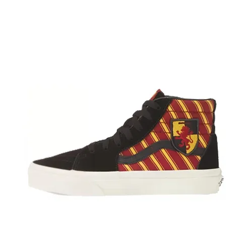 Vans SK8 Гарри Поттер Гриффиндор Высокие Кроссовки для скейтбординга Унисекс Черный Желтый Красный