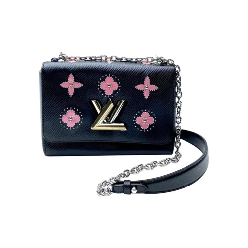 LOUIS VUITTON Twist Коровья кожа Сумка через плечо Женская Черная