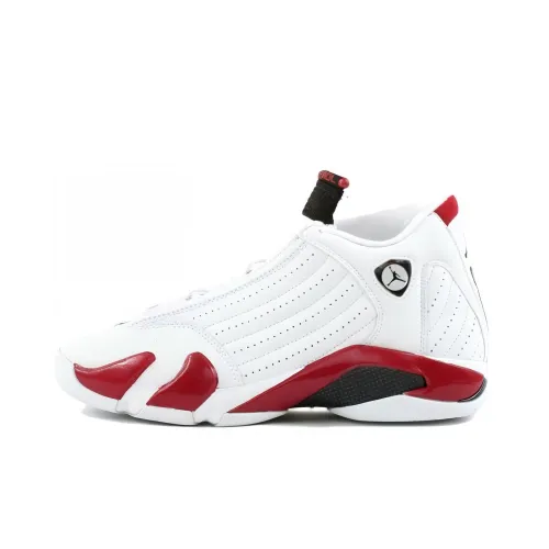 Jordan Air Jordan 14 Ретро Конфетный Трость MID Топ Винтажные баскетбольные кроссовки Мужской Белый Красный 2006
