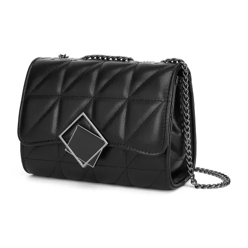 CORALDAISY Сумка из синтетической кожи с цепочкой сумка через плечо обычная женская мушс черный полумесяц белый