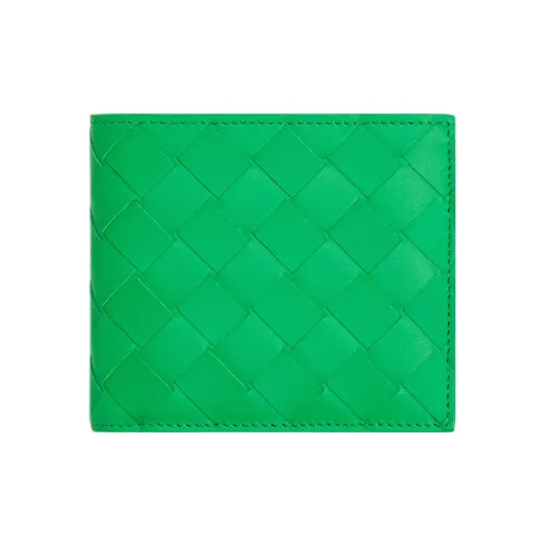 Bottega Veneta Коровья кожа Монетница Кошелек Мужской Попугай зеленый