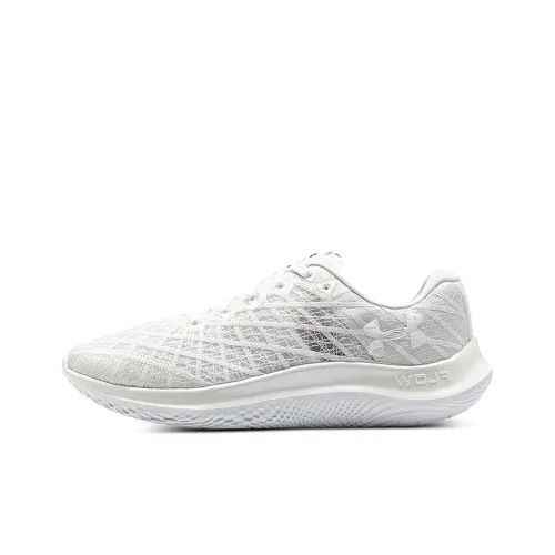 Under Armour Flow Velociti Wind Устойчивый к истиранию Дышащий Низкий Топ Беговые кроссовки Мужские Серый Белый