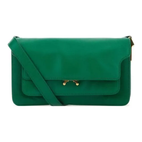 MARNI Основная часть Телячья кожа Сумка через плечо Сумка на плечо Женская Зеленая