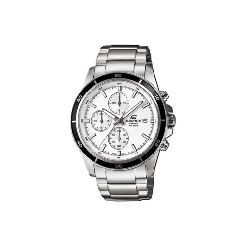CASIO EDIFICE Collection Кварцевый механизм ремешок из нержавеющей стали мужские часы белый циферблат