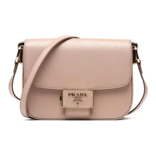 PRADA Сумка через плечо из натуральной кожи женская телесного цвета