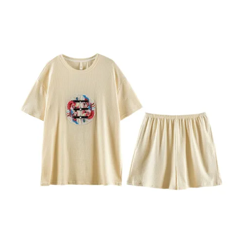 Q'NIANMA Пижамный комплект женский абрикосовый