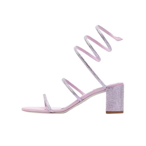 RENE CAOVILLA Cleo One Strap Sandals 6 см Женские Фиолетовые