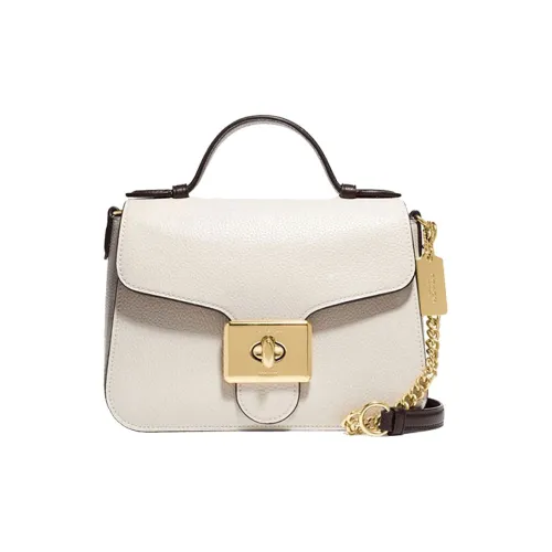 COACH Cassidy Коровья кожа Почтовая сумка Портативная сумка через плечо Сумка через плечо Женская Розовая Белая