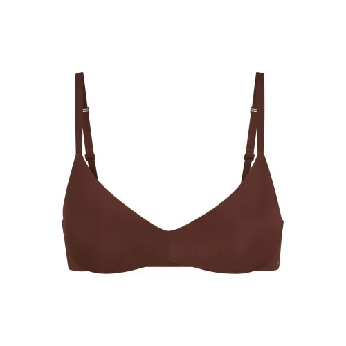 SKIMS Беспроводной FORM PUSH UP Plunge Бюстгальтер Женский 1 Пачка Какао Какао