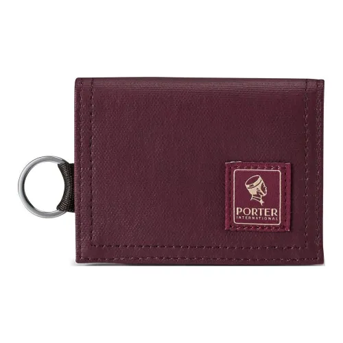 Портер ПУ (полиуретан) Монетница Стандартная Унисекс Бордовый