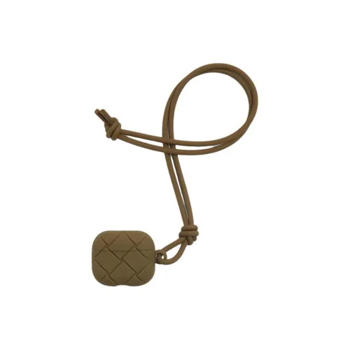 Bottega Veneta Силиконовый чехол для наушников AIRPODS защитный чехол мужской цвет грязно-коричневый