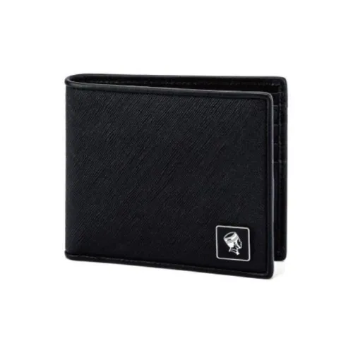 PORTER Галька Текстура Коровья Кожа Кошелек Унисекс Черный