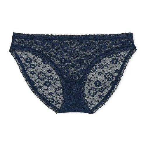 Victoria's Secret Розовый The LACIE Кружево Бикини Panty Синий Нижнее белье Женские 1 шт Темно-синий