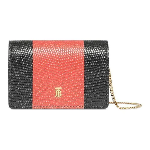 Burberry Сумка через плечо из коровьей кожи женская красная и черная