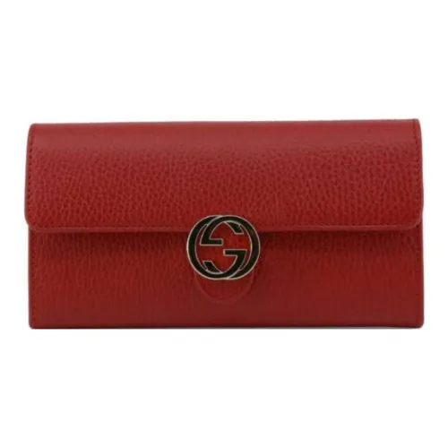 GUCCI Кожа Кошелек Женские Красный