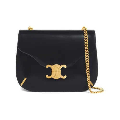 CELINE TriompheBesace Сумка из сатиновой телячьей кожи сумка через плечо женская