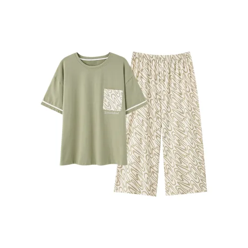 Chun Xi Pajama Комплект Женский Зеленый