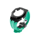 Черный стальной корпус + синий ремешок TF + черная застежка-бабочка + инструмент