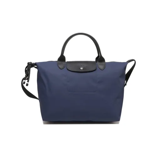 LONGCHAMP Le Pliage Energy Коровья кожа Комбинированная Сумка через плечо Сумка среднего размера Женская Синяя