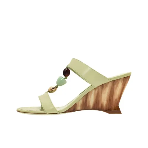 Ferragamo Слипоны 7 см Женские Зеленые