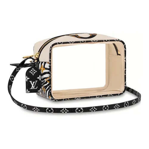 LOUIS VUITTON Покрытый холст Маленькая квадратная сумка клатч сумка через плечо женская экрю