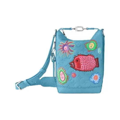 LOUIS VUITTON Yayoi Kusama Коллаборация Taurillon Кожа Сумка через плечо Мужской Синий