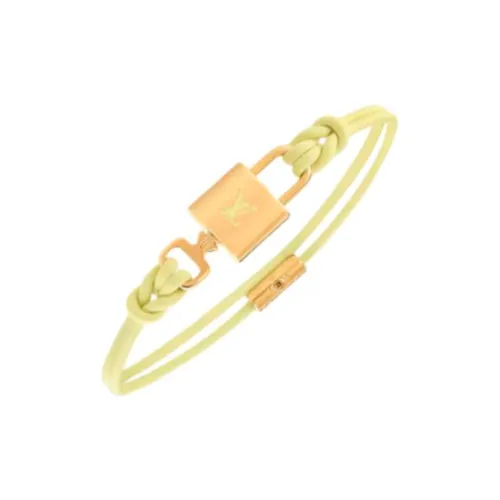 LOUIS VUITTON Холст Кожа Металл Браслеты Женские Желтый