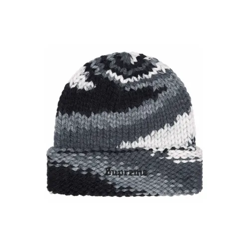 Supreme Acrylic Beanies Unisex Black Supreme Акриловые Шапки-бини Унисекс Черный