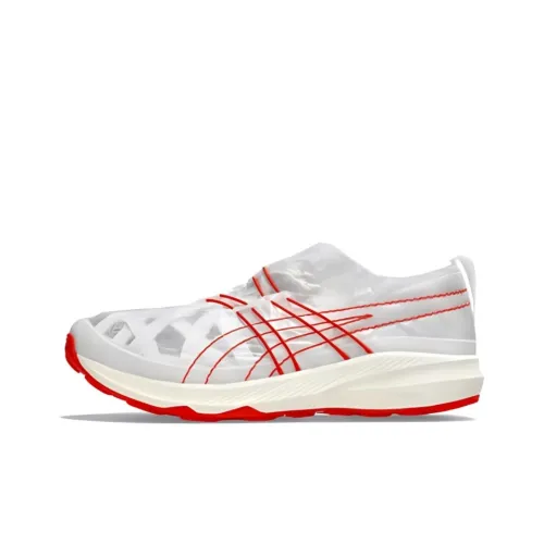 Kengo Kuma x Asics ARCHISITE ORU Устойчивый к истиранию Дышащий Низкий Топ Casual Мужской Белый Красный