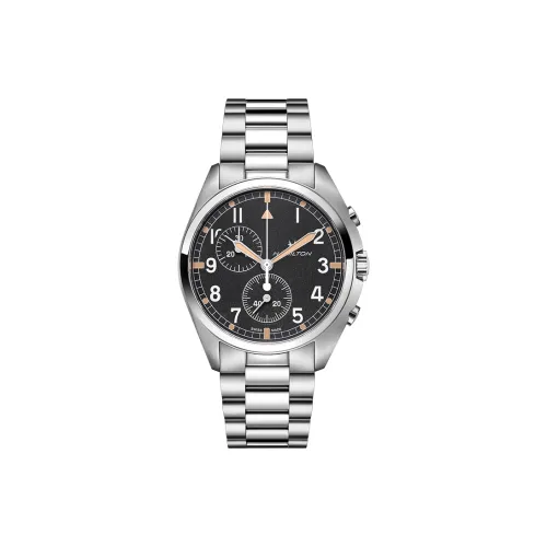 HAMILTON Quartz Механизм Мужские часы Циферблат 41 мм Черный корпус Нержавеющая сталь Ремешок