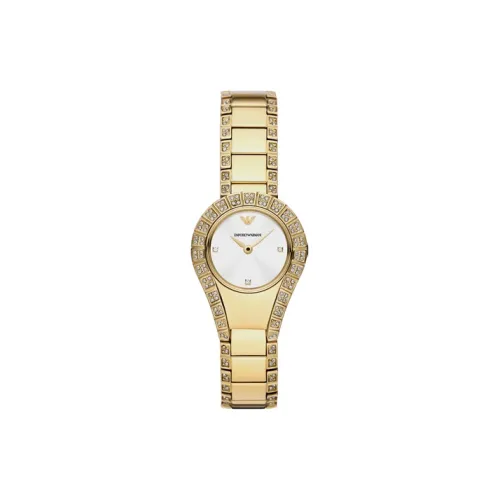EMPORIO ARMANI Women's Watch Кварцевый механизм ремешок из нержавеющей стали 28 мм белый циферблат модель AR11574