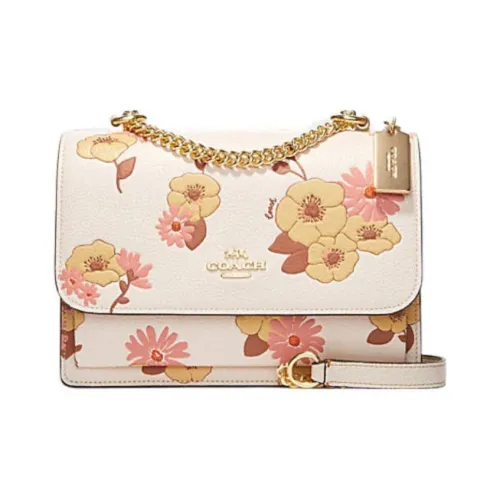 COACH Klare Коровья кожа Сумка через плечо Средний Женский Бежевый