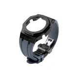 Черный стальной корпус + серый ремень + черная застежка-бабочка + инструмент