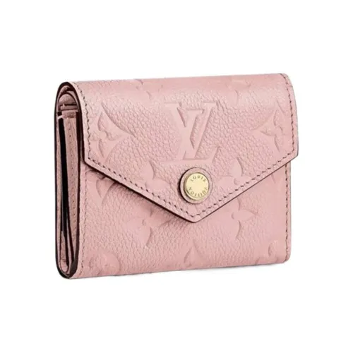 LOUIS VUITTON Тисненая коровья кожа кошелек женский розовый