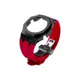 Черный стальной корпус + красный ремешок + черная застежка-бабочка + инструмент