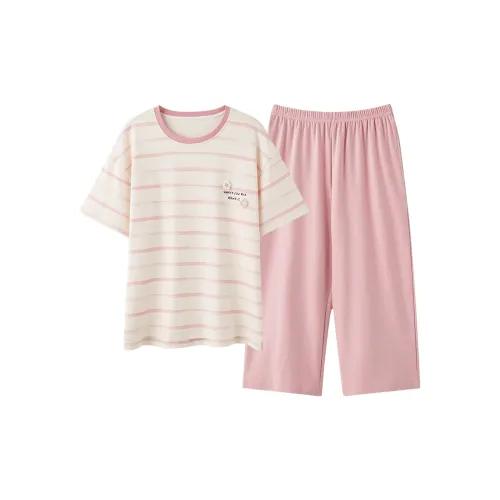 Chun Xi Pajama Комплект Женский Розовый Абрикос