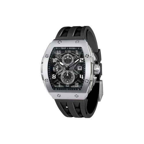 TSAR BOMBA Кварцевый механизм Мужские часы 51mm*44mm*15mm Черный