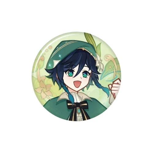 Оригинальный Бог Диона Чунюн Сингцю Ноэль Бежевый хаки Splashing Poetry Collection Мерч Венти Ореховый цвет Значки