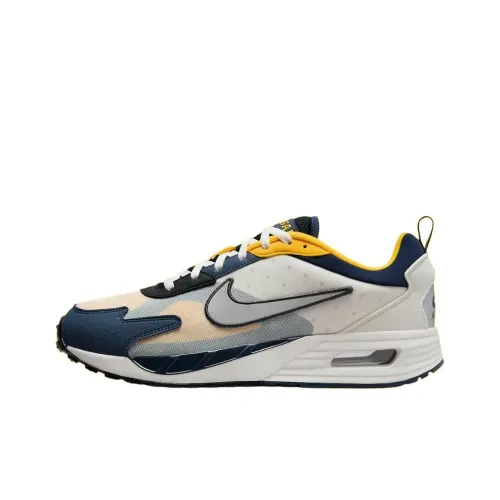 NCAA x Nike Air Max Solo Abrasion Resistant Дышащий Низкий Топ Повседневная Обувь Мужская Белый Синий Желтый