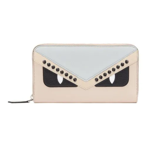 FENDI Multicolor Leather Wallet Women's Gray Apricot Pink Multicolor FENDI Многоцветный кожаный кошелек женский серый абрикосовый розовый многоцветный