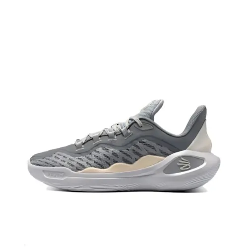 Under Armour Curry 11 Баскетбольные кроссовки Низкий топ Серый Белый Унисекс
