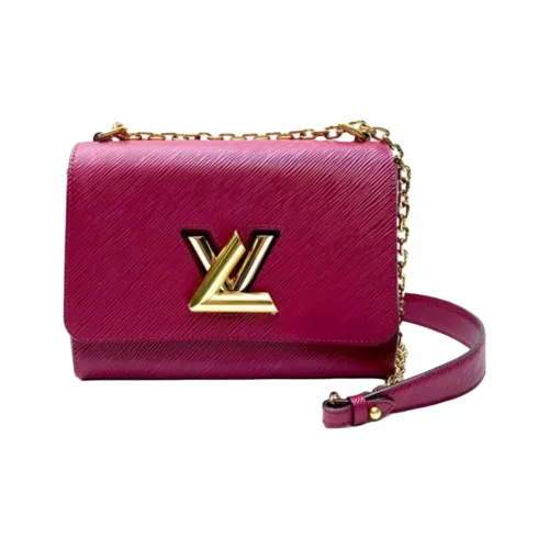 LOUIS VUITTON Twist Коровья кожа Сумка через плечо Женская Розово-красная