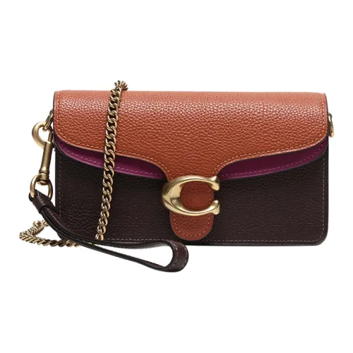 COACH Tabby Кожа Сумка через плечо Сумка с цепочкой Сумка на плечо Женская Темно-коричневая