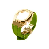 Золотой стальной корпус + светло-зеленый ремешок + золотая застежка-бабочка + инструмент