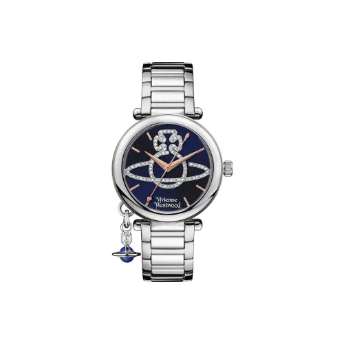 Vivienne Westwood Мужские часы Кварцевый механизм ремешок из нержавеющей стали 32 мм синий циферблат