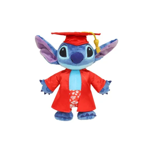 Disney Stitch Выпускной Стайлинг Красный Костюм Версия Куклы Плюшевая Кукла 30 см Высота
