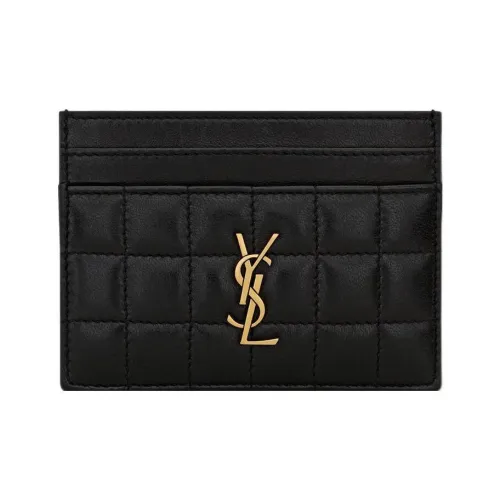 SAINT LAURENT Овчина Картхолдер Женские Черный