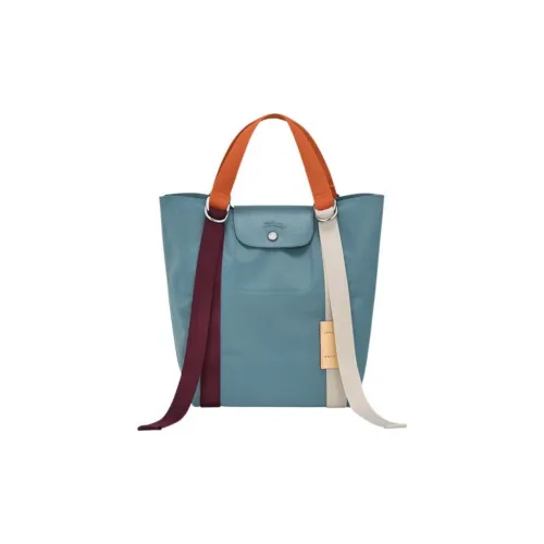 LONGCHAMP Le Pliage RE Играть Кожа Тоут Сумка Сумка для покупок Сумка на плечо Сумка маленькая Женская Арктический синий