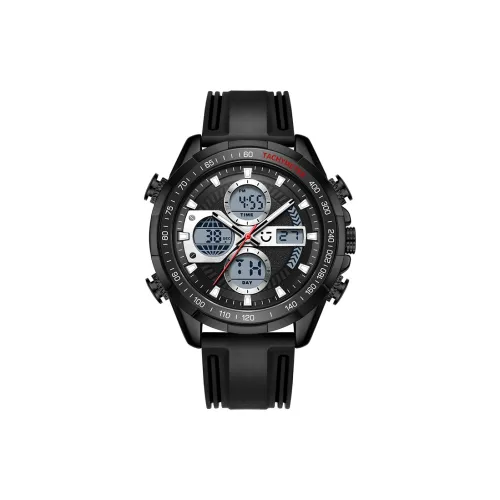 Miniso Steel Heart Collection Черный Воин Кварцевый Механизм Резиновый Ремешок Часы Мужские Часы Черный Циферблат