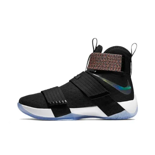 Nike Zoom Soldier 10 Cosmic Нескользящий Легкий Высокий Топ Баскетбольные Кроссовки для Игры Мужской Черный